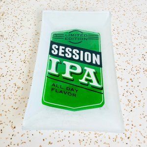 Vintage glass beer themed bar tip tray or ashtray